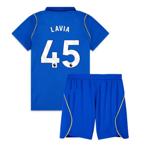 Chelsea Romeo Lavia #45 Hemmadräkt Barn 2026-27 Kortärmad (+ Korta byxor)